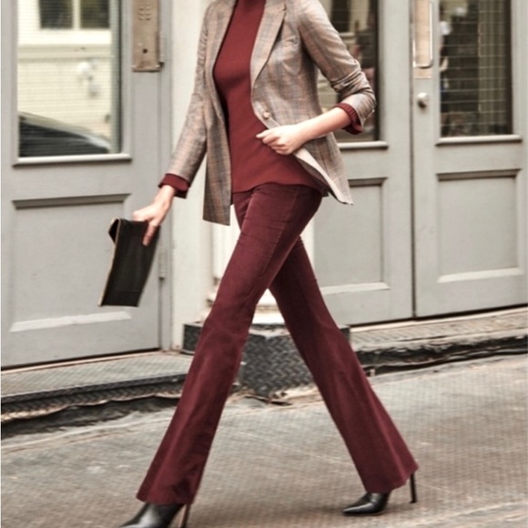 Lafayette 148 New York Pants Women’s 8 Mercer Corduroy Bell Bottom Flared Ink - Picture 3 of 11